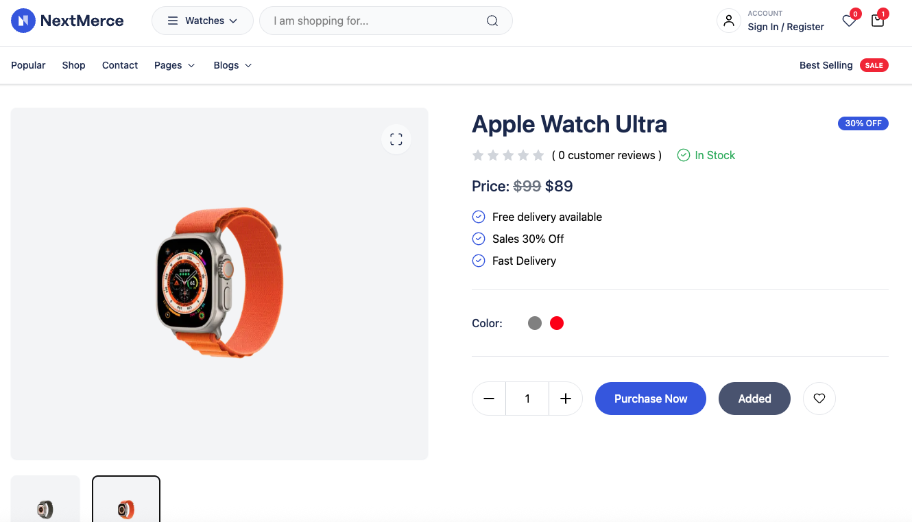 Nextmerce Watch Platform