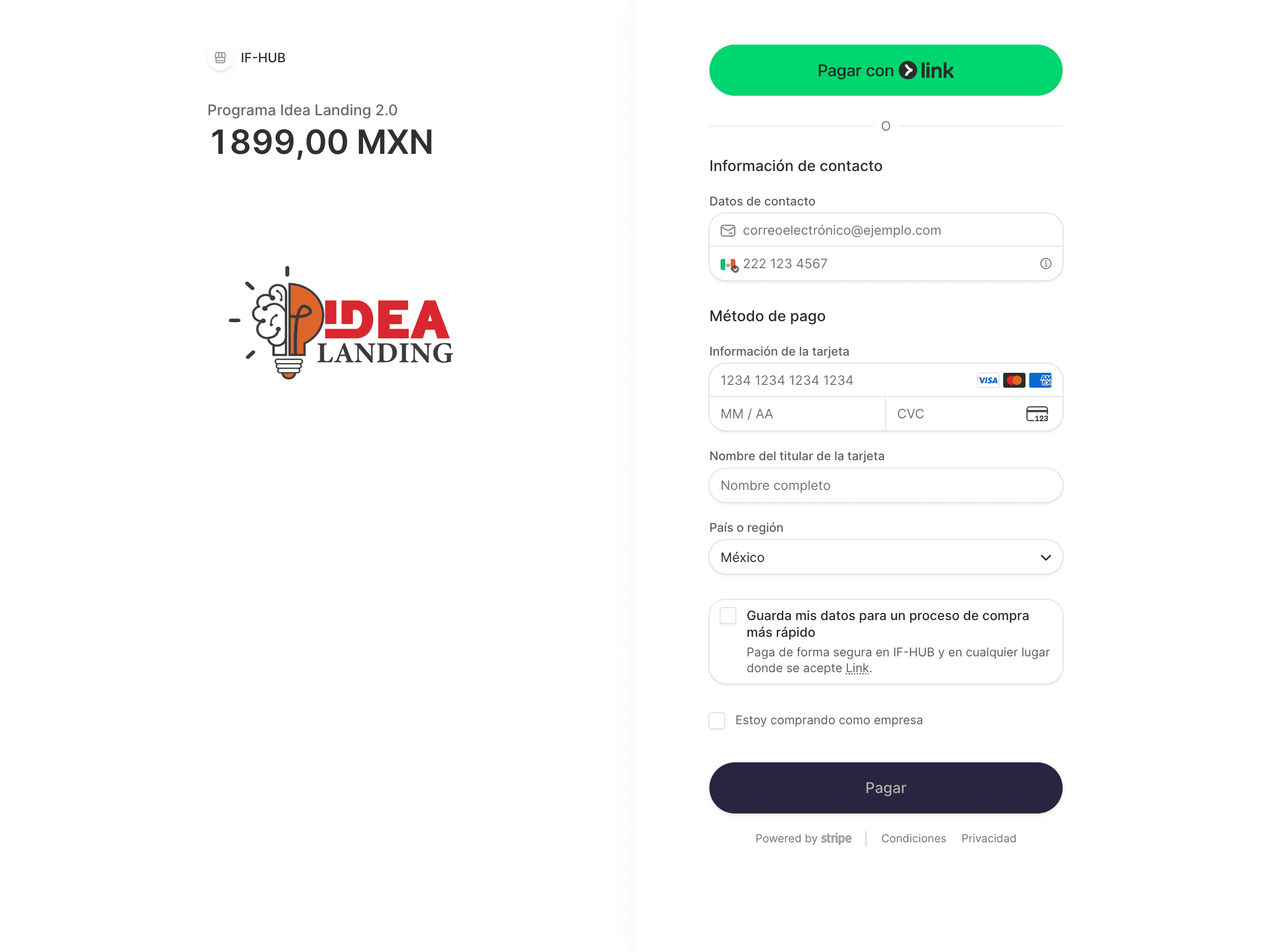 Idea Landing por Startup México